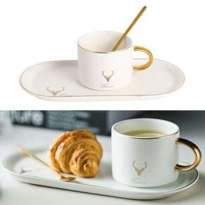 Ceramic Coffee Cup And Saucer Set