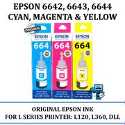 tinta botol original epson ink 664 c m y - l110 l120 l220 l355 - yellow