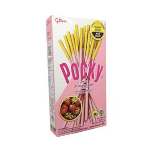 Pocky STRAWBERRY - Biskuit Stik Salut Coklat - 45 gr