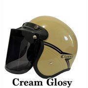 helm bogo dewasa motif neo classic cat part 2 - cream datar
