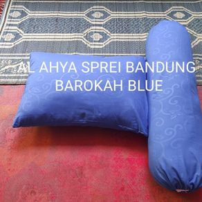 sarung bantal / guling polos ukuran jumbo/king koil- barokah biru muda - blue 2pcs sargul