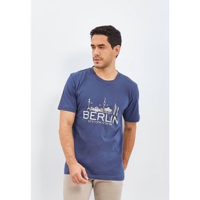 Woffi Man Kaos Pria - Reg Berlin T-Shirt Navy