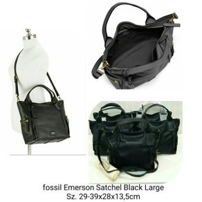 fossil emerson stachel black large