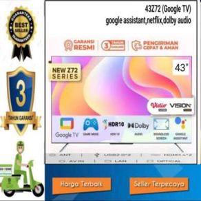 [Google Tv] Coocaa 43 Inch Smart Led Tv - Flicker Free (Coocaa 43Z72)