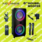 SPEAKER BLUETOOTH ADVANCE K8D A- Speaker Portable 8 inch x 2 BLUETOOTH - FREE 2 BH MIC