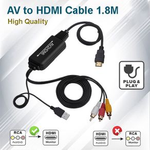 AV (RCA) To HDTV 1.8Meter Converter Adapter/ CVBS TO HDmi-1.8m