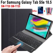 Untuk Samsung Tab S5e 10.5 SM-T720 SM-T725 dengan Touchpad Keyboard Dilepas Bluetooth Trackpad Penutup Kulit Shell