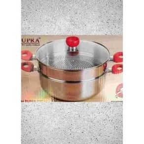 Steamer Supra 32 cm 2 susun Stainless Steel Panci kukus