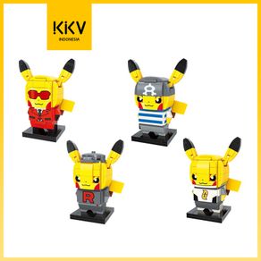 KKV - QMAN Keeppley Pokemon Block Toy,  Pikachu Team Rocket / Aqua / Galactic / Flare