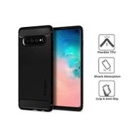 Case Galaxy S10 Plus / S10e / S10 Spigen Carbon Fiber Rugged Armor