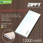 New Hippo Zippy 12000 Mah Powerbank Fast Charging 3.0 12000Mah Ori