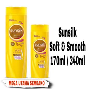 shampo sunsilk 170 ml dan 340 ml botol kuning soft & smooth - 170ml