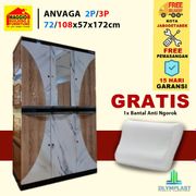 LEMARI PAKAIAN PLASTIK 2 PINTU - LEMARI PLASTIK 3 PINTU ANVAGA BEST