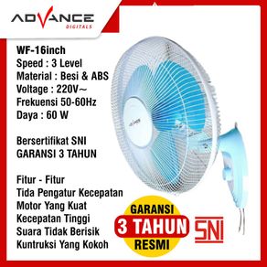 Kipas Angin Dinding 16 inch ADVANCE Wall Fan 16 inch Gantung Tembok -ORIGINAL