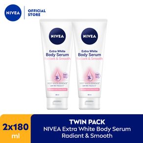 NIVEA Body Care Body Serum Extra White Radiant & Smooth Twin Pack - 2 x 180ml