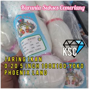 JARING IKAN 0.20 5 INCH 100X100 YOKO (MATA TEGAK) JARING 5 INCH / PUKAT 5 INCH / JARING PHOENIX LAND / JARING IKAN COD / PUKAT 020 / JARING SENAR 020