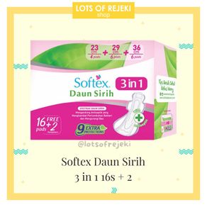 Softex Daun Sirih 3 in 1 16s + 2s