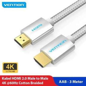 Vention AAB 2M - Kabel High Speed Cotton Braided HDMI v2.0 4K
