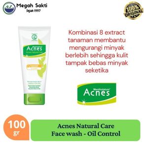 acnes natural care oil control face wash 100 gr