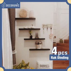 [Decorunic] Floating Shelf - Rak Dinding Minimalis ukuran 60, 60, 60, 60 cm