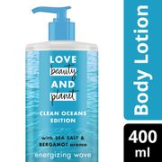 Love Beauty And Planet Vegan Body Lotion Sea Salt & Bergamot Hydrating & Soft Skin 400ml