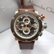jam tangan pria alexandre christie rosegold grey original