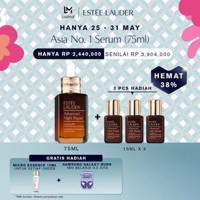 [Beauty Exclusive] Estee Lauder - 4pcs Set with Advanced Night Repair Serum 75ml 15ml x3 (Senilai Rp 3904000) • Asias No. 1 Serum Set (75ml) - Advanced Night Repair Serum - face serum - ANR Serum