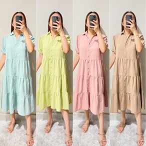 Fara Dress - Shirt Dress / Button Dress