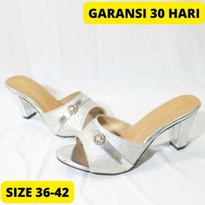 Sandal Branded Wanita Sendal Original Import Heel Terbaru Big Size Cwe