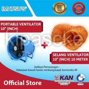 Paket Portable Ventilator Blower 10 inch + Flexible Duct Hose 10 Meter