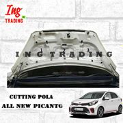 cutting pola pe alumunium peredam panas kap mesin all new picanto