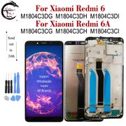 5.45 "LCD dengan Frame untuk Xiaomi Redmi 6 M1804C3DG LCD Redmi 6A M1804C3CG Display Digitizer Sentuh Layar Perakitan Redmi6a tampilan