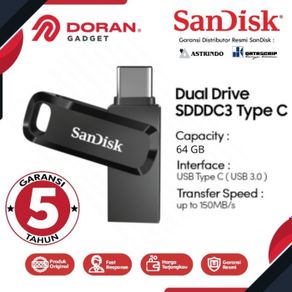 flashdisk sandisk dual drive go otg 64gb usb type-c usb 3.1 ultra
