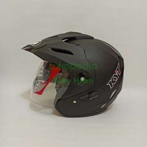 helm kyt half face venom rf double visor