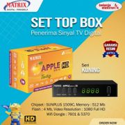 SET TOP BOX DVBT2 MATRIX APPLE KUNING UNTUK SIARAN TV DIGITAL