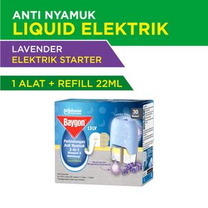 Baygon Liquid Electric Lavender Starter Pack 22 ml (Dengan Alat)
