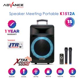 Speaker Bluetooth Advance K1512A Speaker Meeting Portable 15 inch Free Mic Wireless