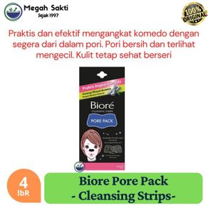 Megah Sakti - BIORE Pore Pack Black 4S - Plaster pengangkat Komedo