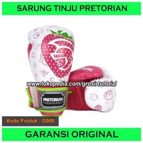 Jual Sarung Tinju Boxing | Glove Tinju Murah | Glove Muaythai Pretorian - G006-White, 10 Oz