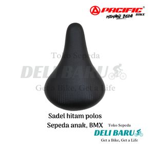 Pacific Sadel BMX hitam polos Jok motif karbon sepeda anak BMX