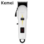kemei km-809a electric rechargeable hair clipper trimmer with lcd