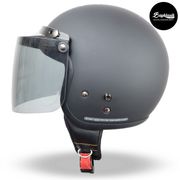 helm bogo retro black doff polos sudah termasuk kaca bogo original - + datar smoke