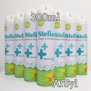 disinfektan stella fresh & protect spray 300ml - fresh floral
