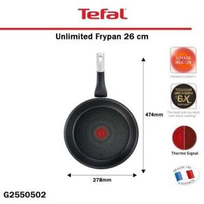 Tefal Unlimited Frypan 26cm Wajan Anti Lengket Premium