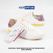Sepatu Onitsuka Tiger Mexico 66 Slip On Cream White BNIB Original