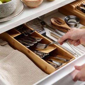 Joseph Joseph DrawerStore Bamboo Cutlery Organiser