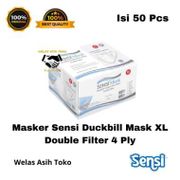 Masker Sensi Duckbill Mask XL-4 Ply Double Filter-Isi 50 Pcs-Putih Ori