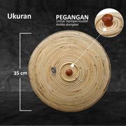 tudung saji penutup makan rotan kulit untuk - 35cm
