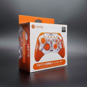 iine ares mecha wireless pro controller for nintendo switch - orange l787