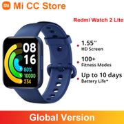 Jam tangan pintar Xiaomi Redmi Watch 2 Lite 1.55 ", arloji cerdas GPS oksigen darah tampilan HD baterai 10 hari olahraga